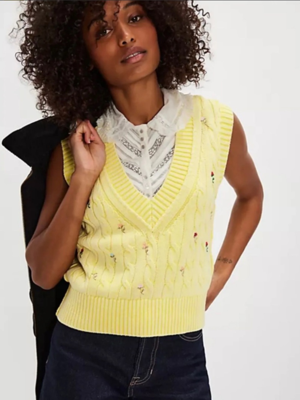 NWT Free People Plumeria Floral Vest Size S